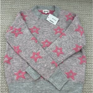 Pink and grey star sweater